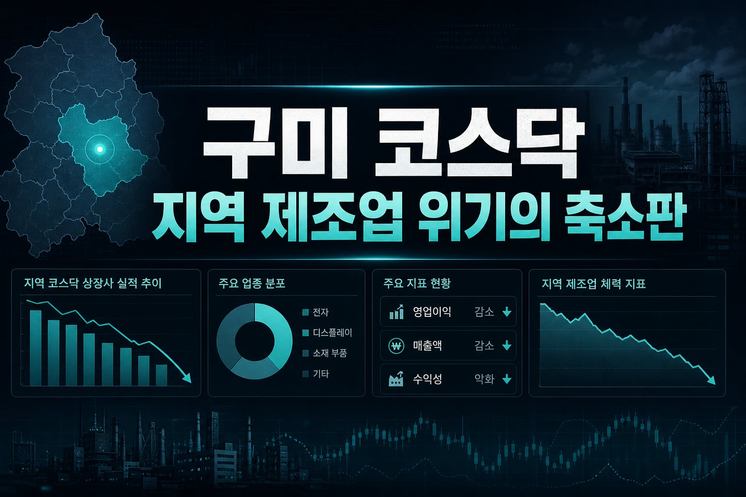 구미 코스닥, 지역 제조업 위기의 축소판