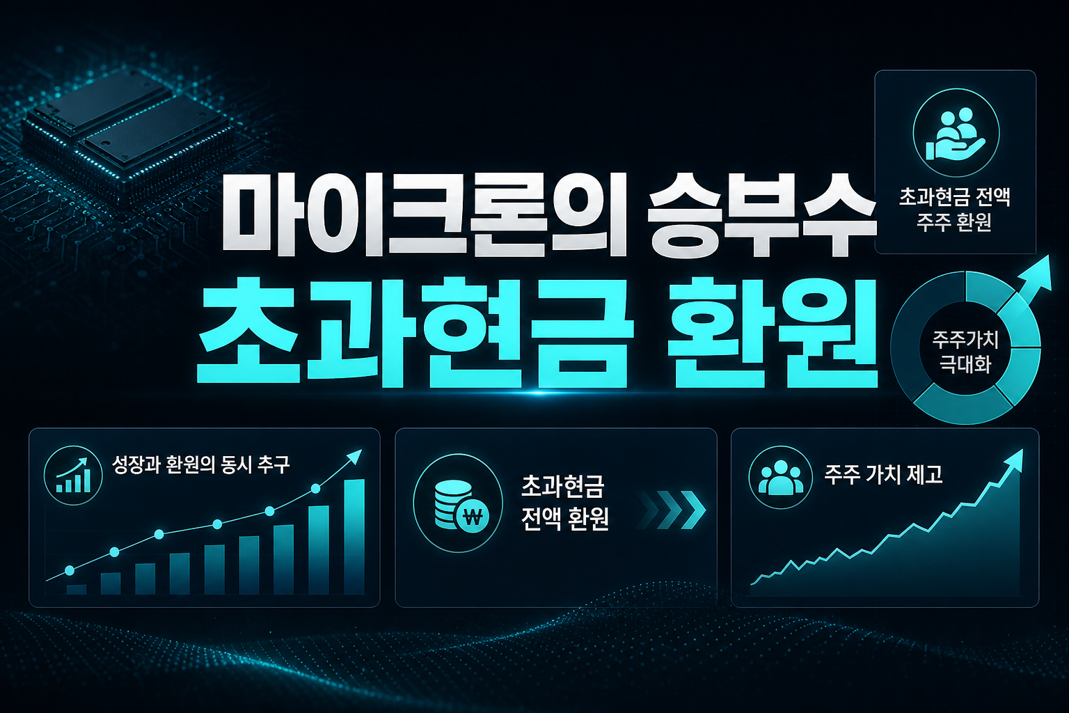 마이크론의 승부수, 초과현금 100% 환원