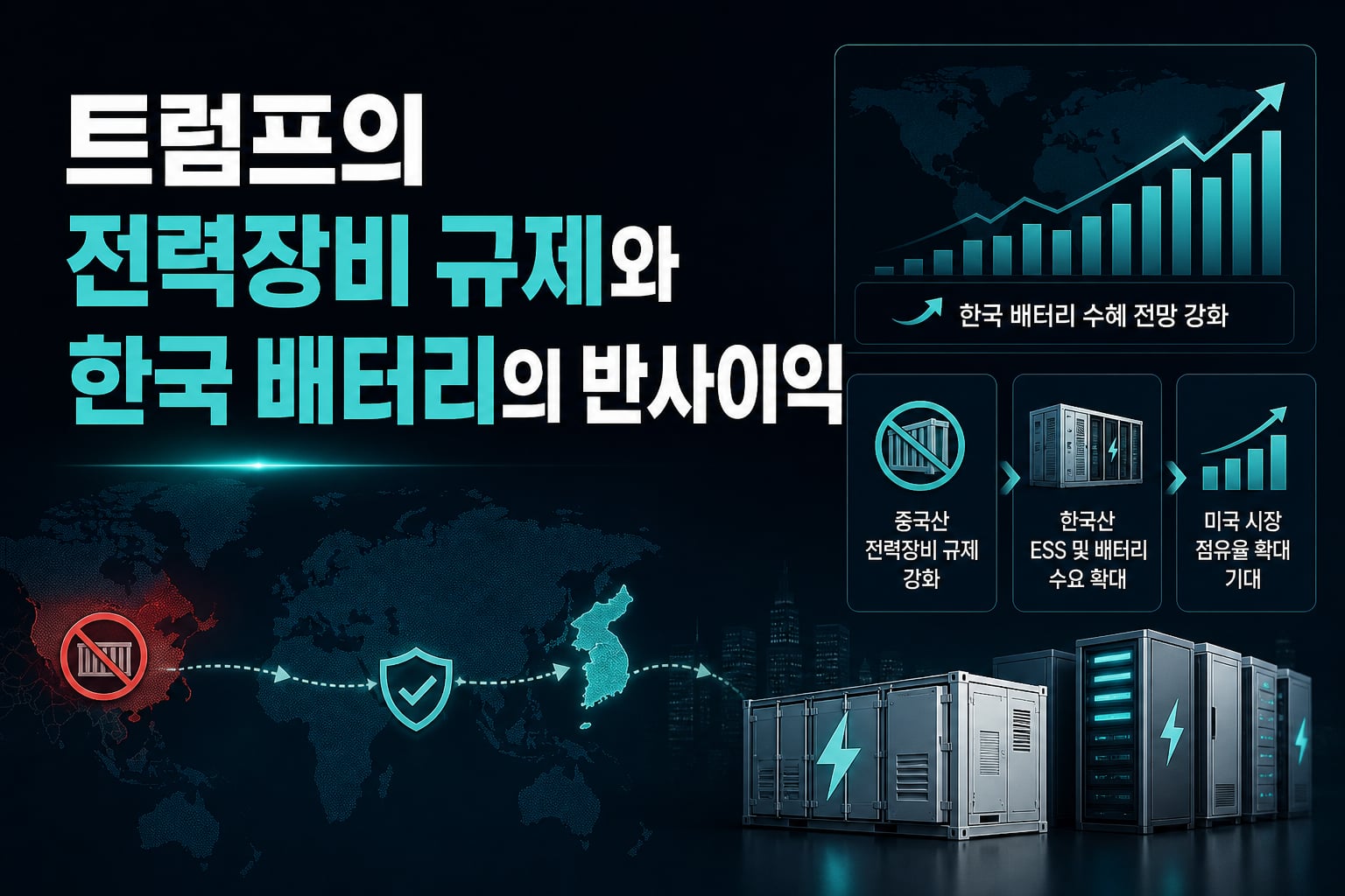 트럼프의 中전력장비 규제와 한국 배터리의 반사이익