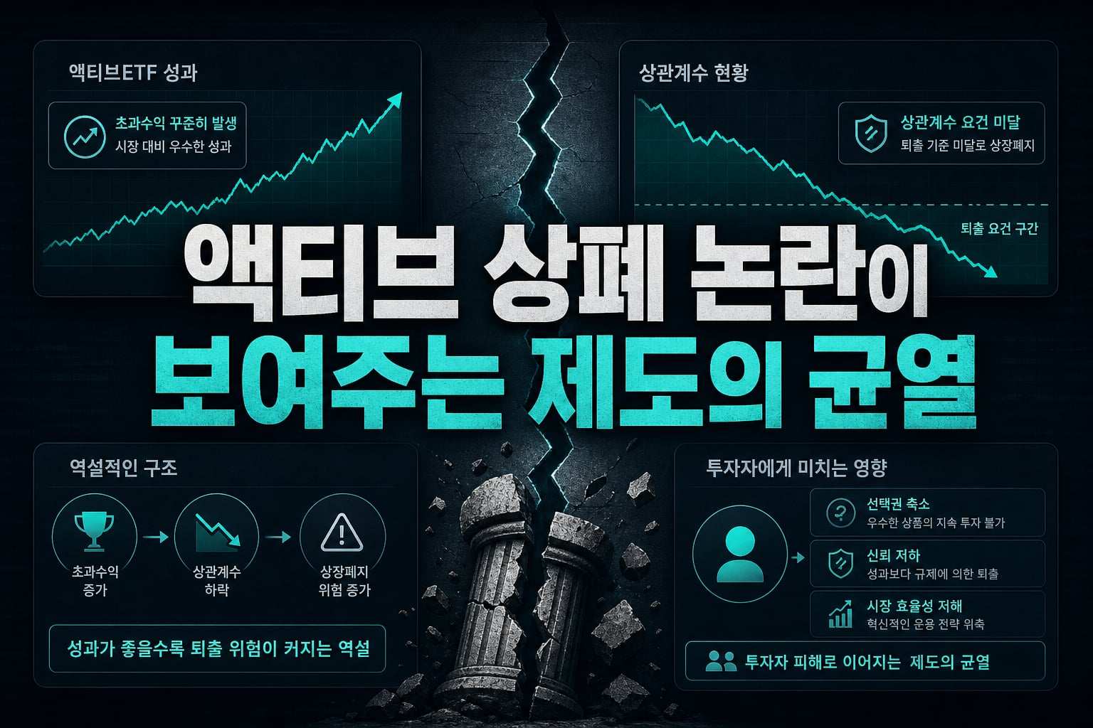 액티브ETF 상폐 논란이 보여주는 제도의 균열