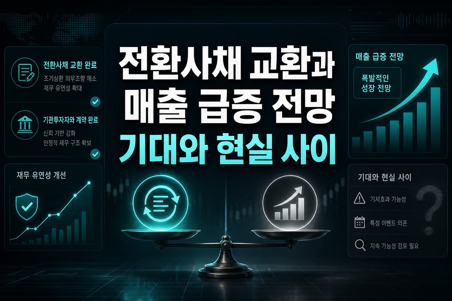 전환사채 교환과 매출 급증 전망, 기대와 현실 사이