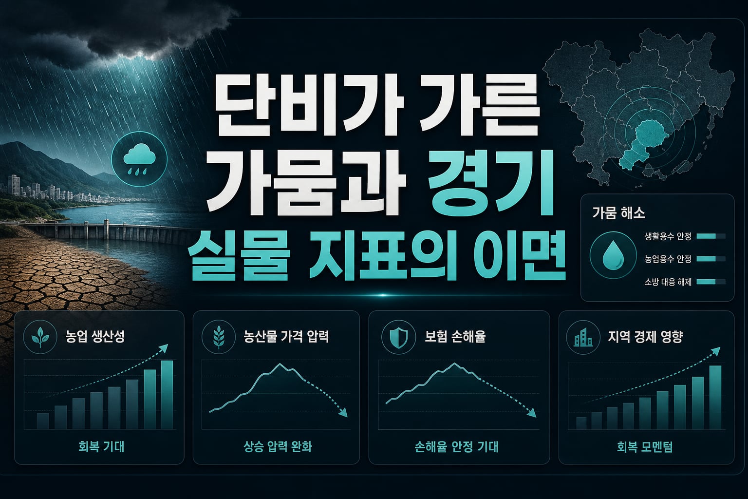 단비가 가른 가뭄과 경기, 실물 지표의 이면
