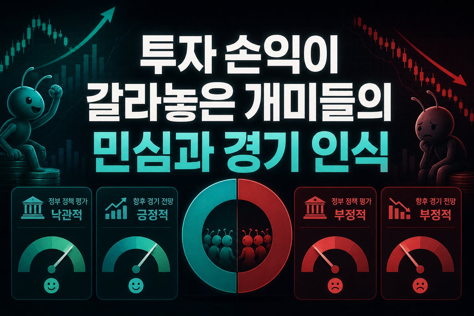 투자 손익이 갈라놓은 개미들의 민심과 경기 인식