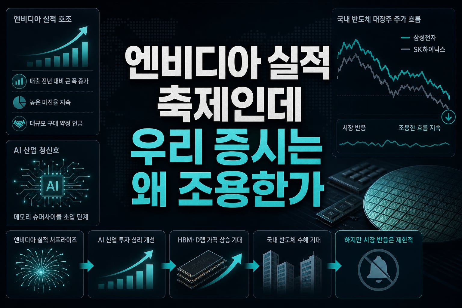 엔비디아 실적, 축제인데 우리 증시는 왜 조용한가