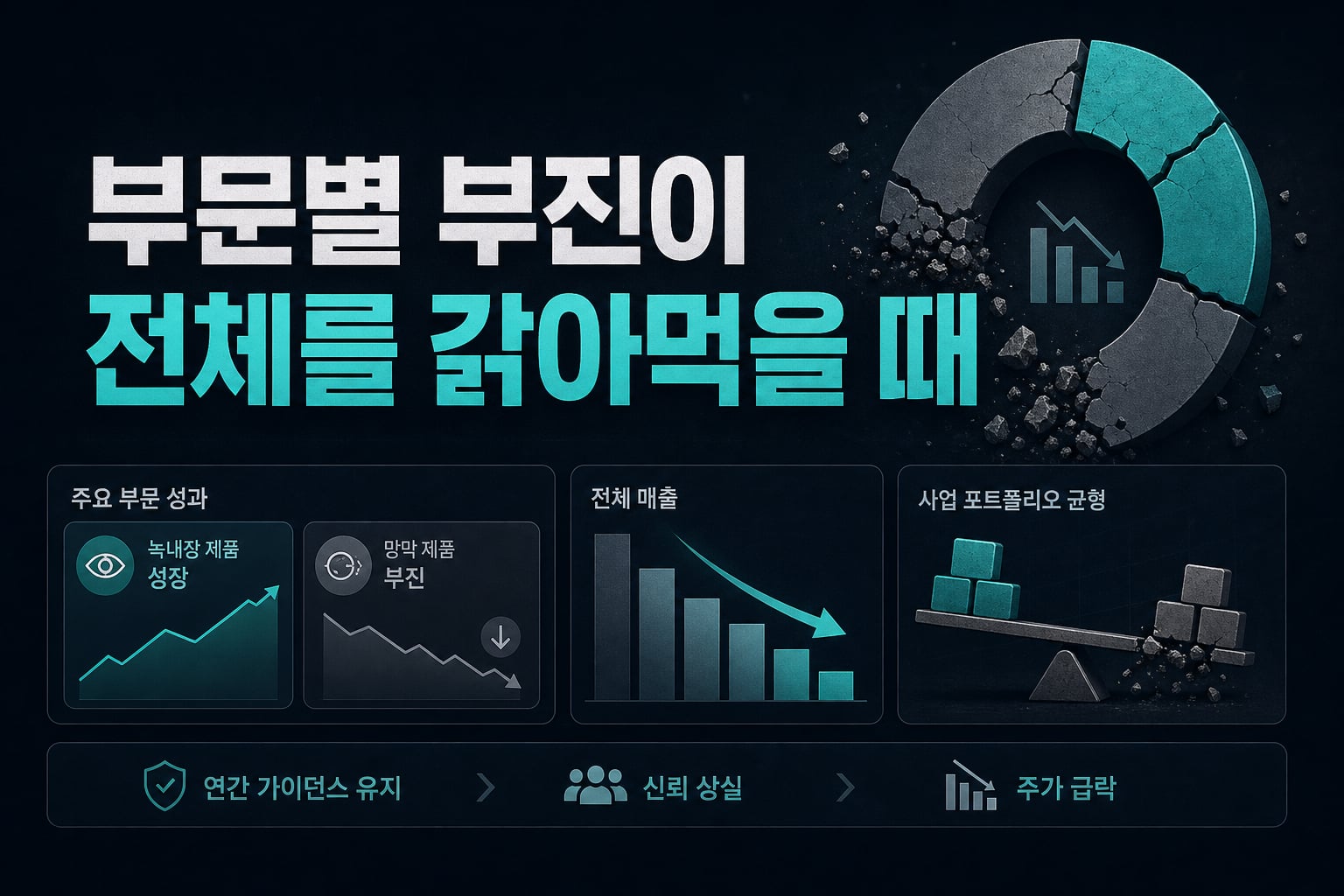 부문별 부진이 전체를 갉아먹을 때