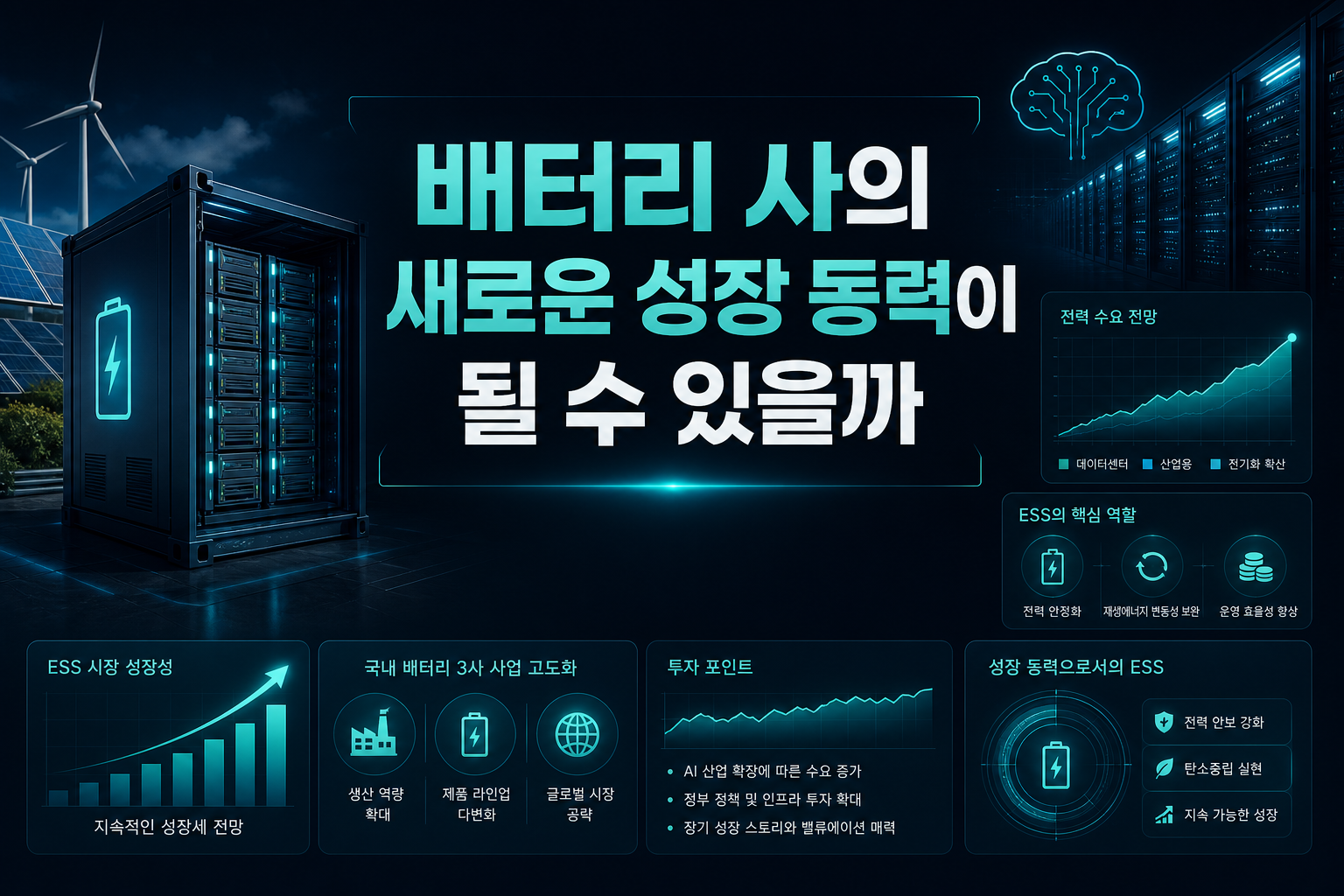 ESS, 배터리 3사의 새로운 성장 동력이 될 수 있을까