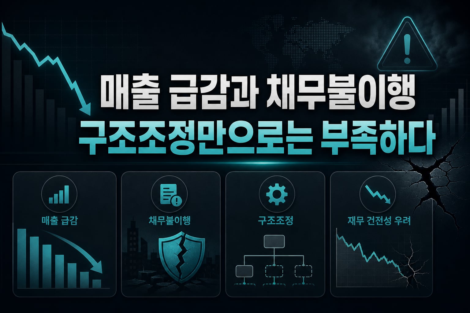 매출 급감과 채무불이행, 구조조정만으로는 부족하다