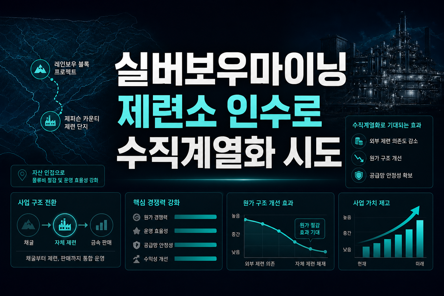 실버보우마이닝, 제련소 인수로 수직계열화 시도