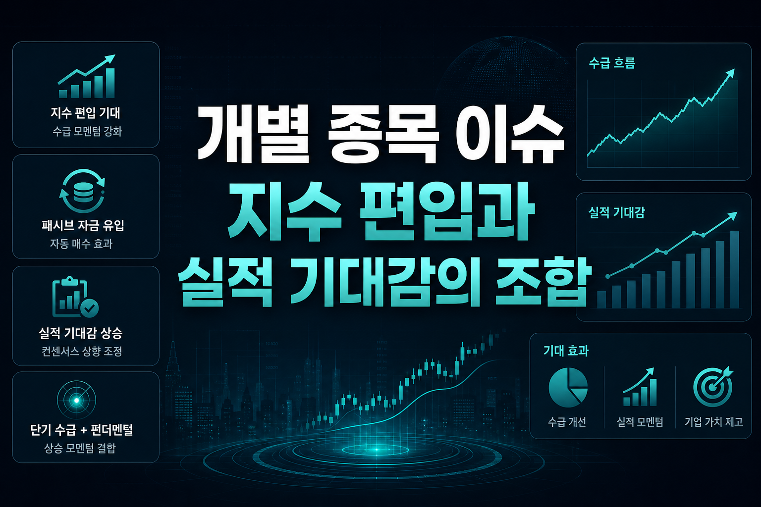 개별 종목 이슈, 지수 편입과 실적 기대감의 조합