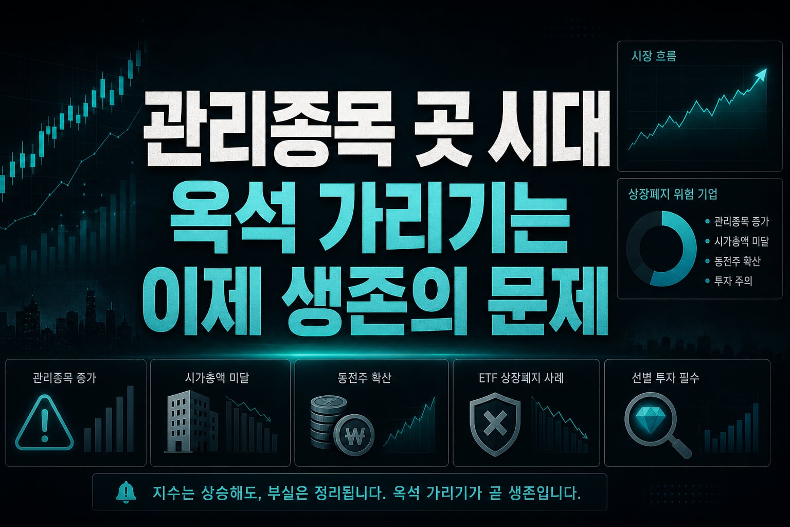 관리종목 100곳 시대, 옥석 가리기는 이제 생존의 문제