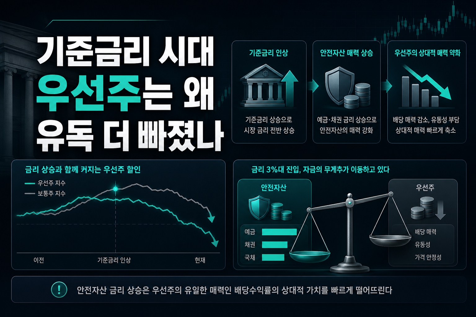 기준금리 3% 시대, 우선주는 왜 유독 더 빠졌나