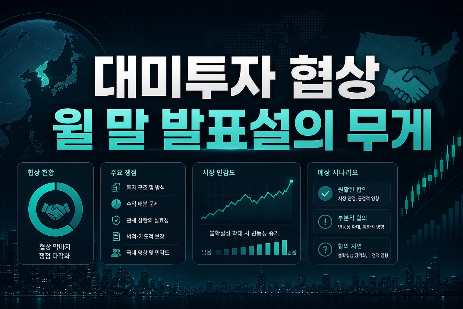 대미투자 협상, 8월 말 발표설의 무게