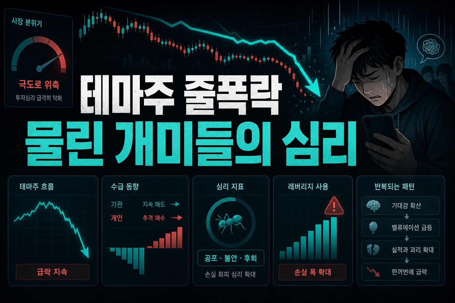 AI 테마주 줄폭락, 물린 개미들의 심리