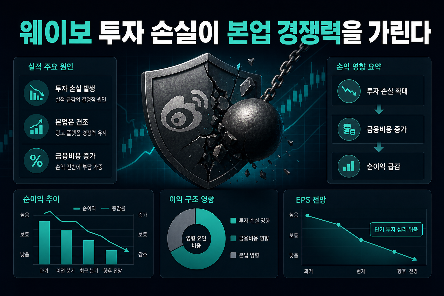 웨이보, 투자 손실이 본업 경쟁력을 가린다