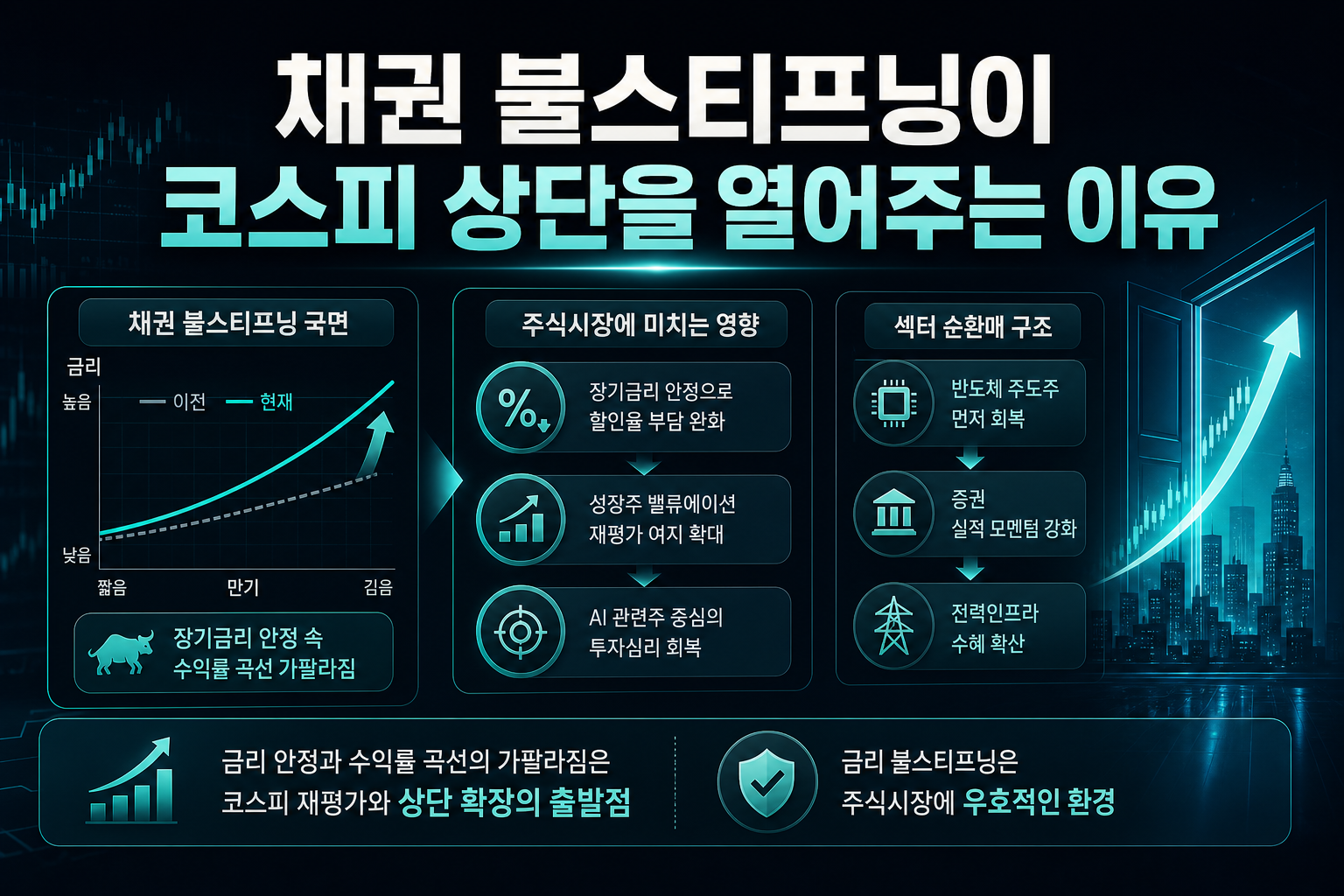 채권 불스티프닝이 코스피 상단을 열어주는 이유