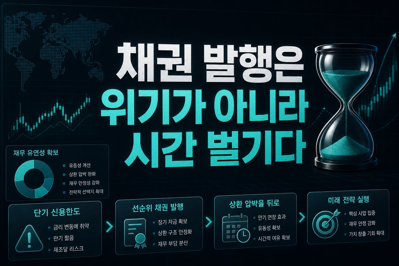 채권 발행은 위기가 아니라 시간 벌기다