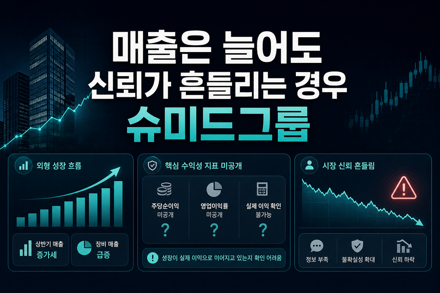 매출은 늘어도 신뢰가 흔들리는 경우, 슈미드그룹