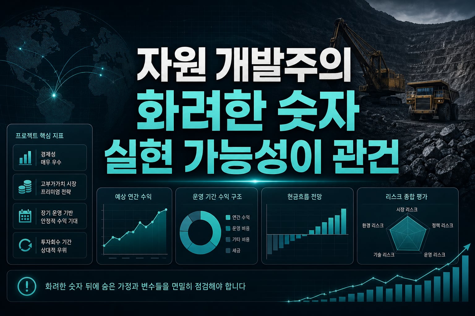자원 개발주의 화려한 숫자, 실현 가능성이 관건