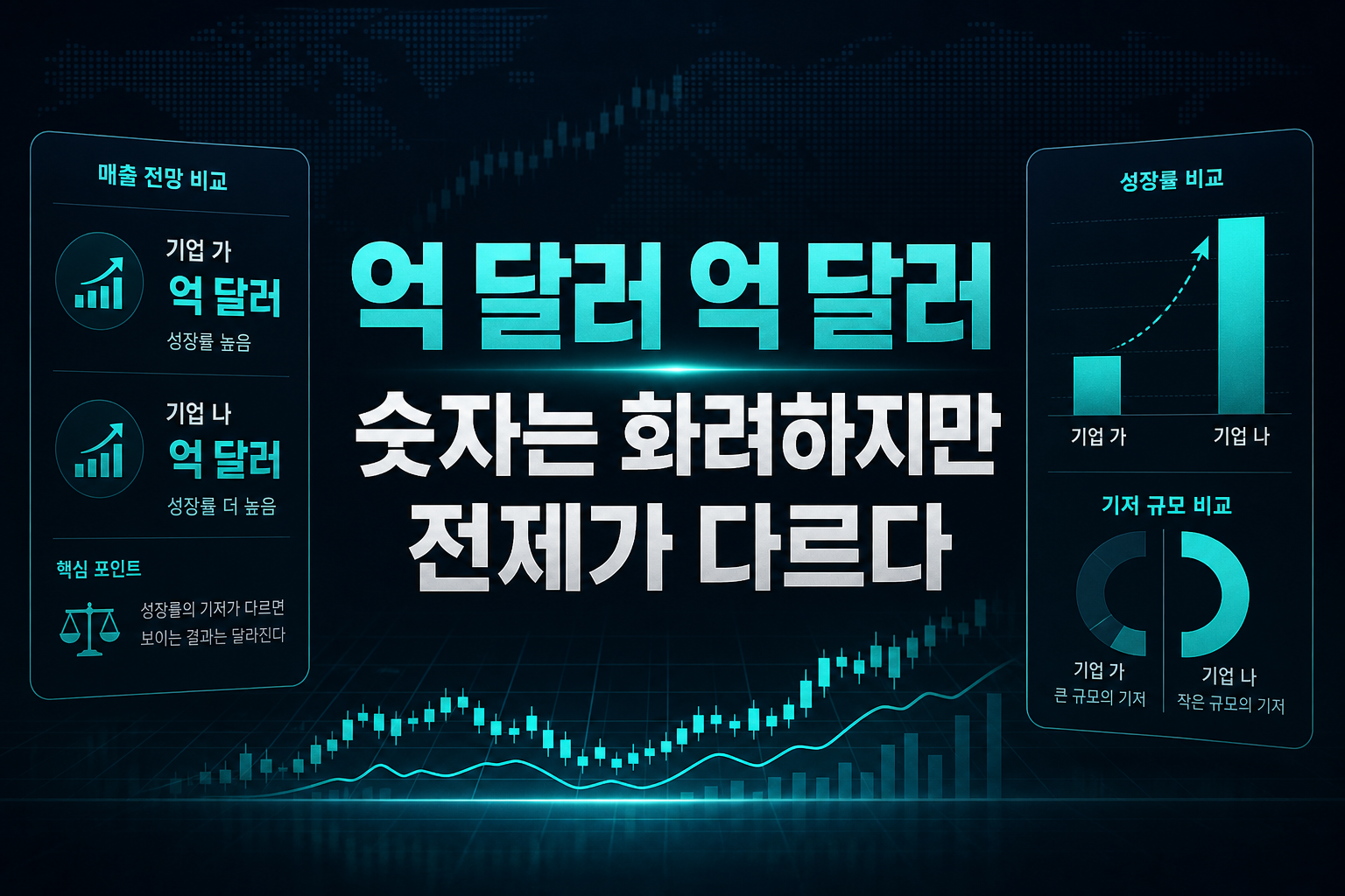 105억 달러, 63억 달러... 숫자는 화려하지만 전제가 다르다