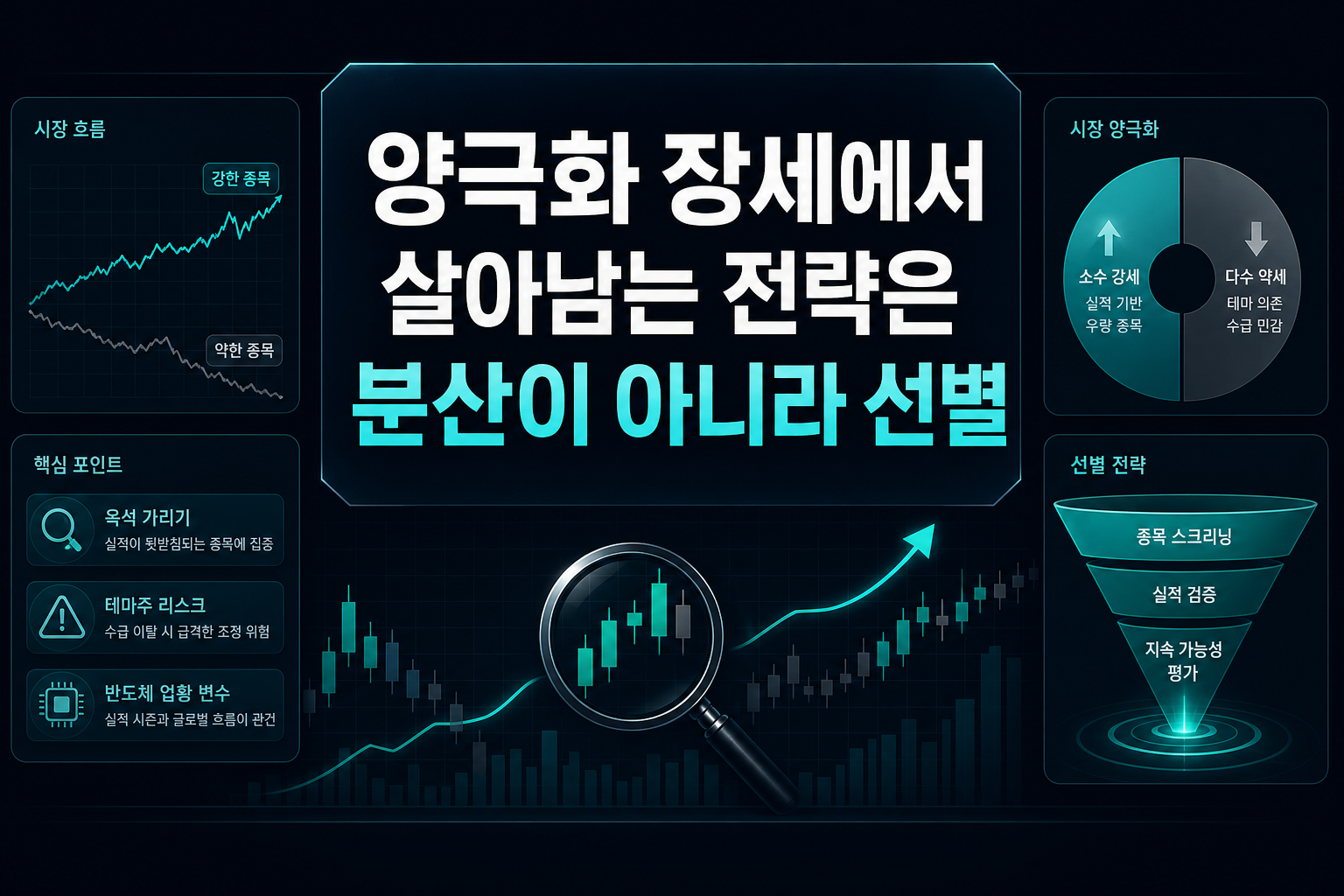 양극화 장세에서 살아남는 전략은 분산이 아니라 선별