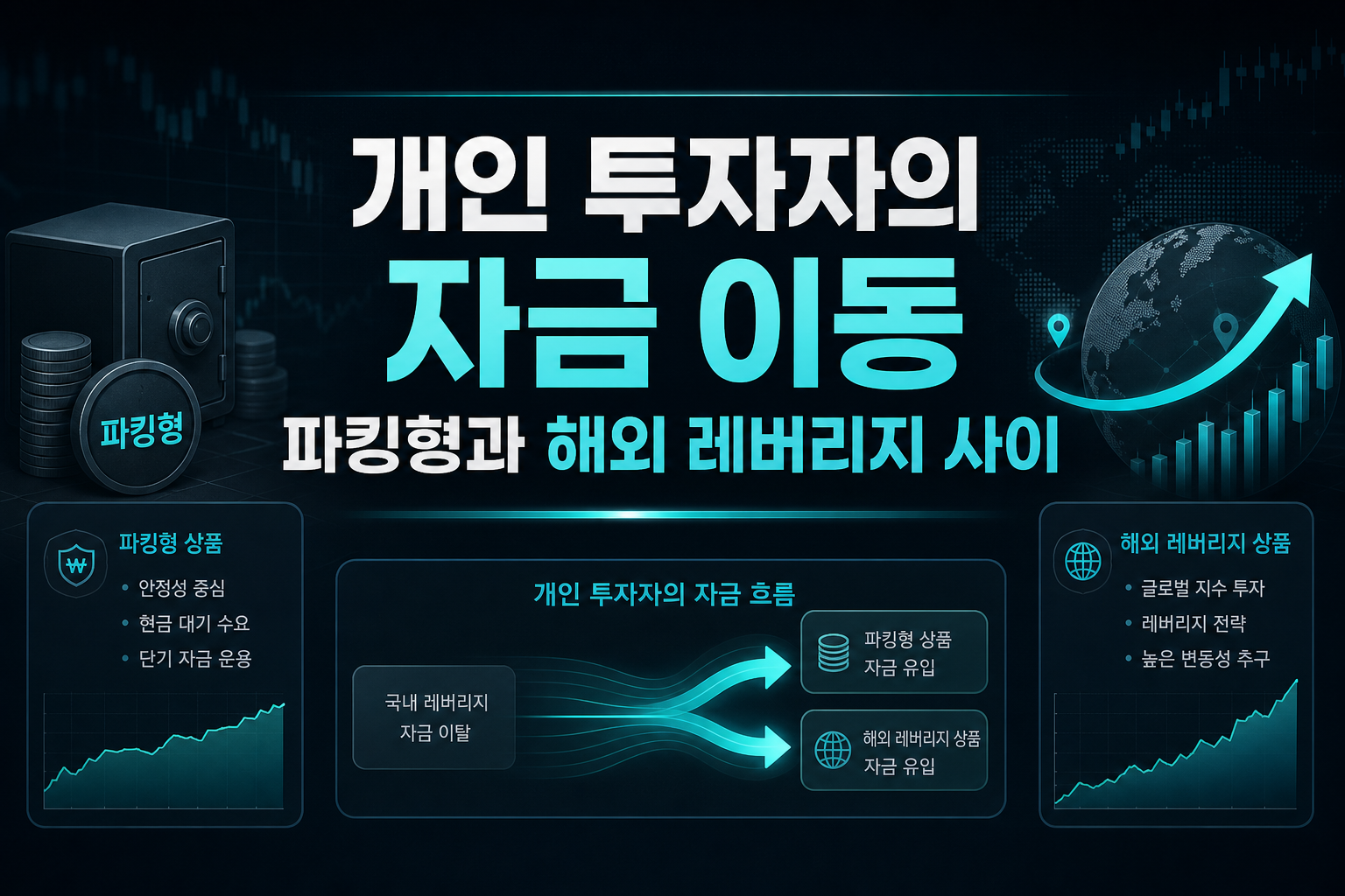 개인 투자자의 자금 이동, 파킹형과 해외 레버리지 사이