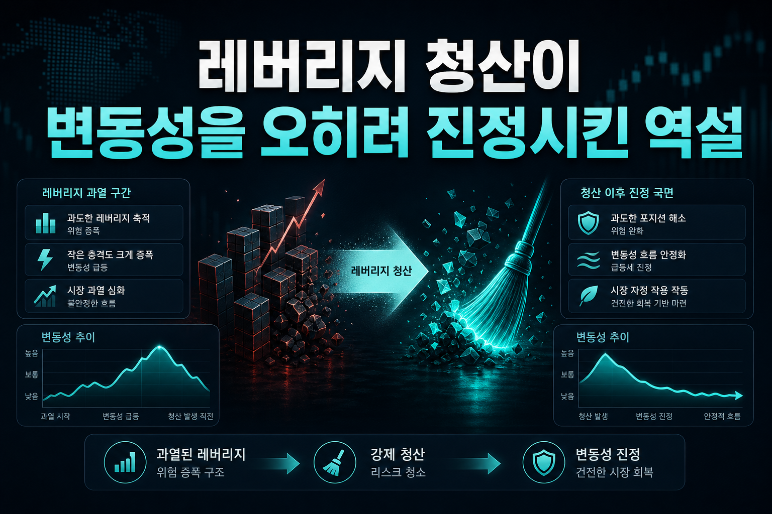 레버리지 청산이 변동성을 오히려 진정시킨 역설
