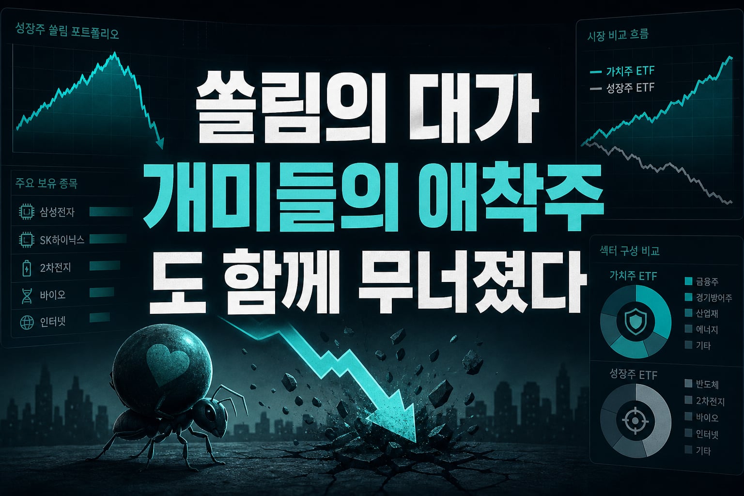쏠림의 대가, 개미들의 애착주 ETF도 함께 무너졌다