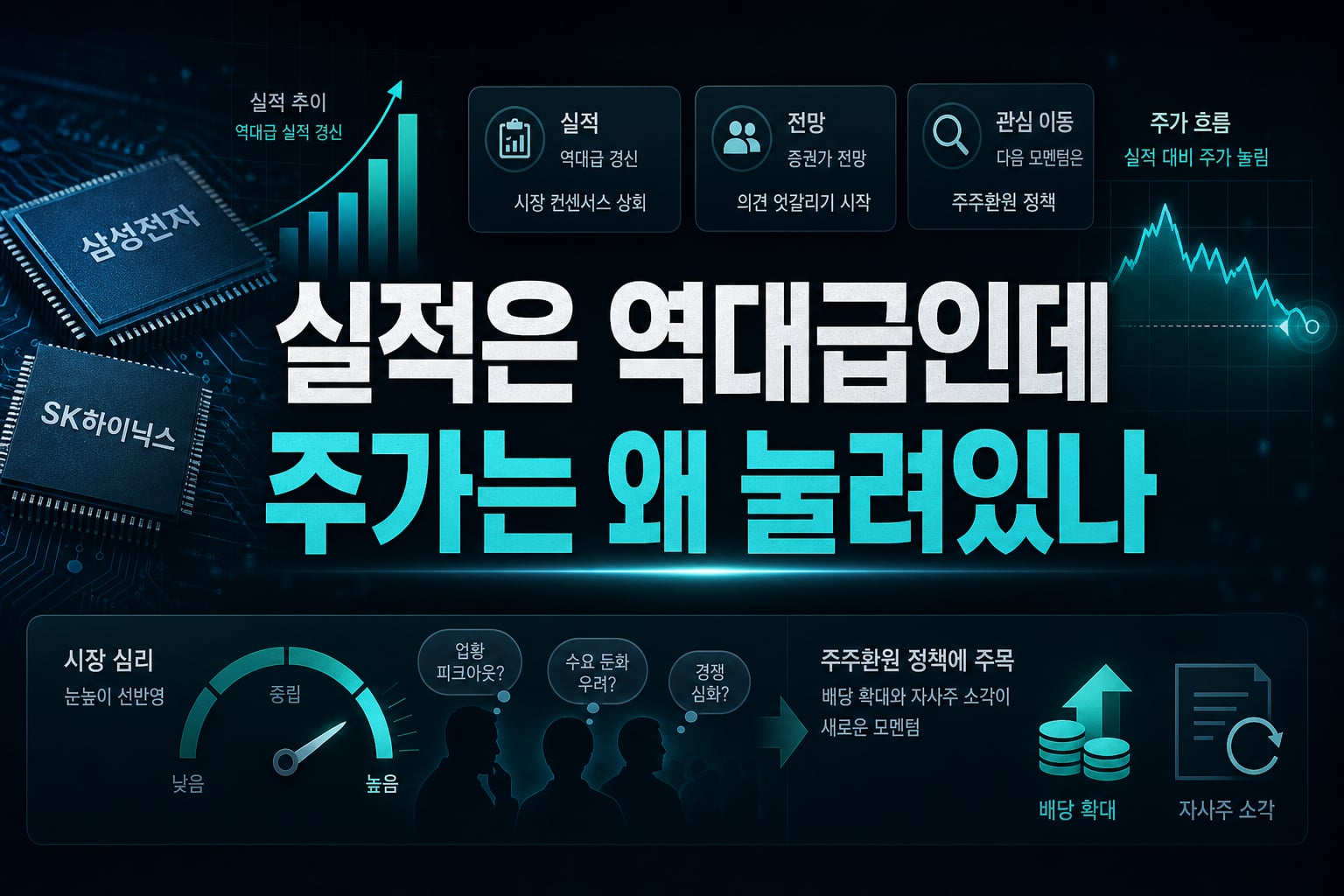 실적은 역대급인데 주가는 왜 눌려있나