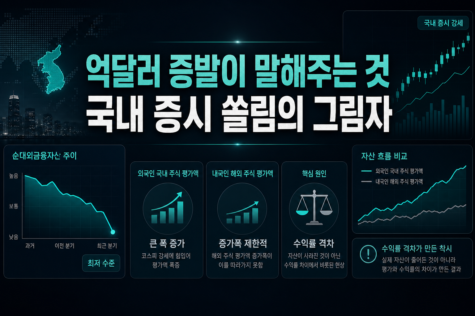 7000억달러 증발이 말해주는 것: 국내 증시 쏠림의 그림자