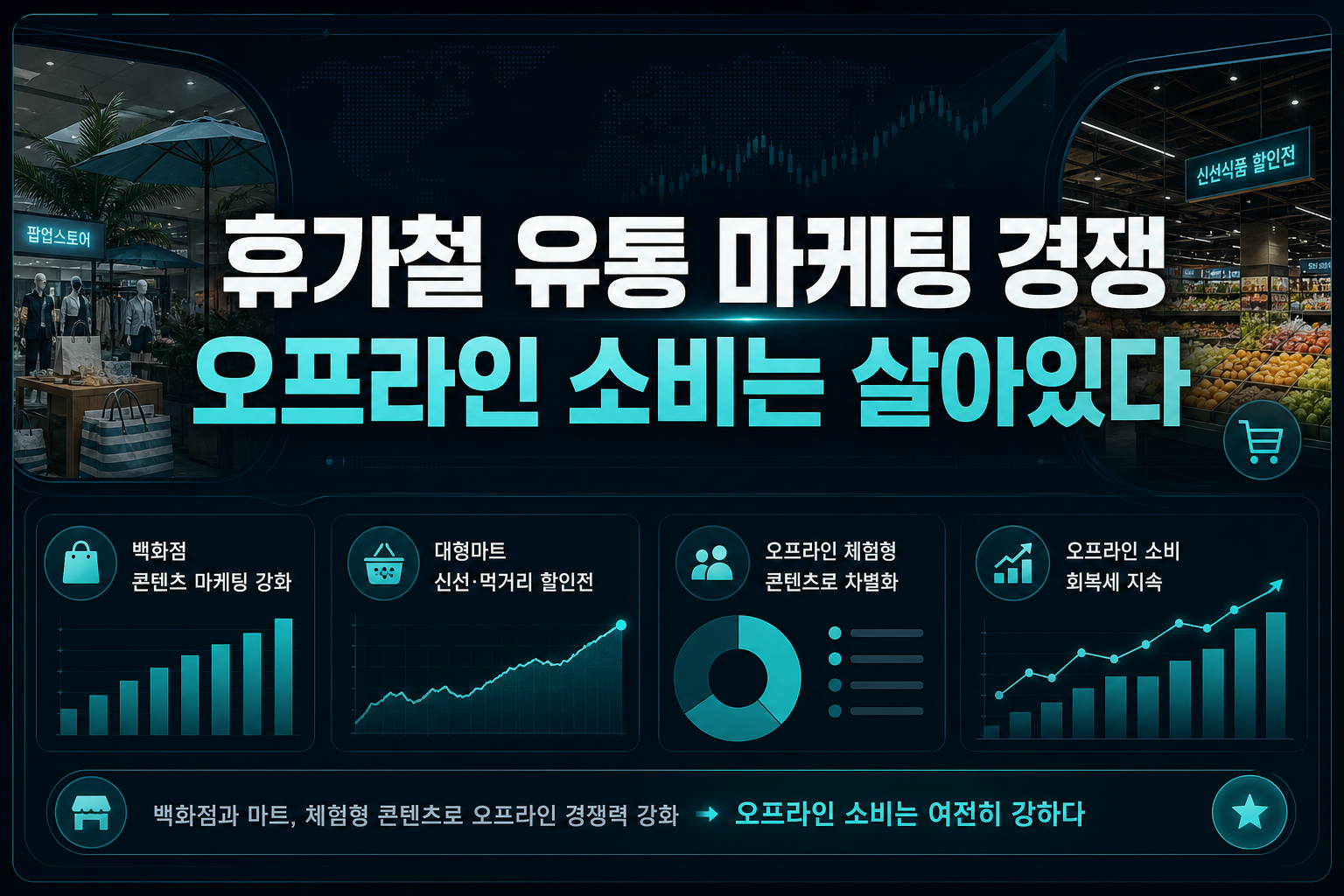 휴가철 유통 마케팅 경쟁, 오프라인 소비는 살아있다