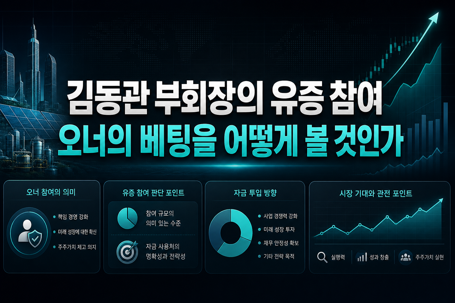 김동관 부회장의 유증 참여, 오너의 베팅을 어떻게 볼 것인가