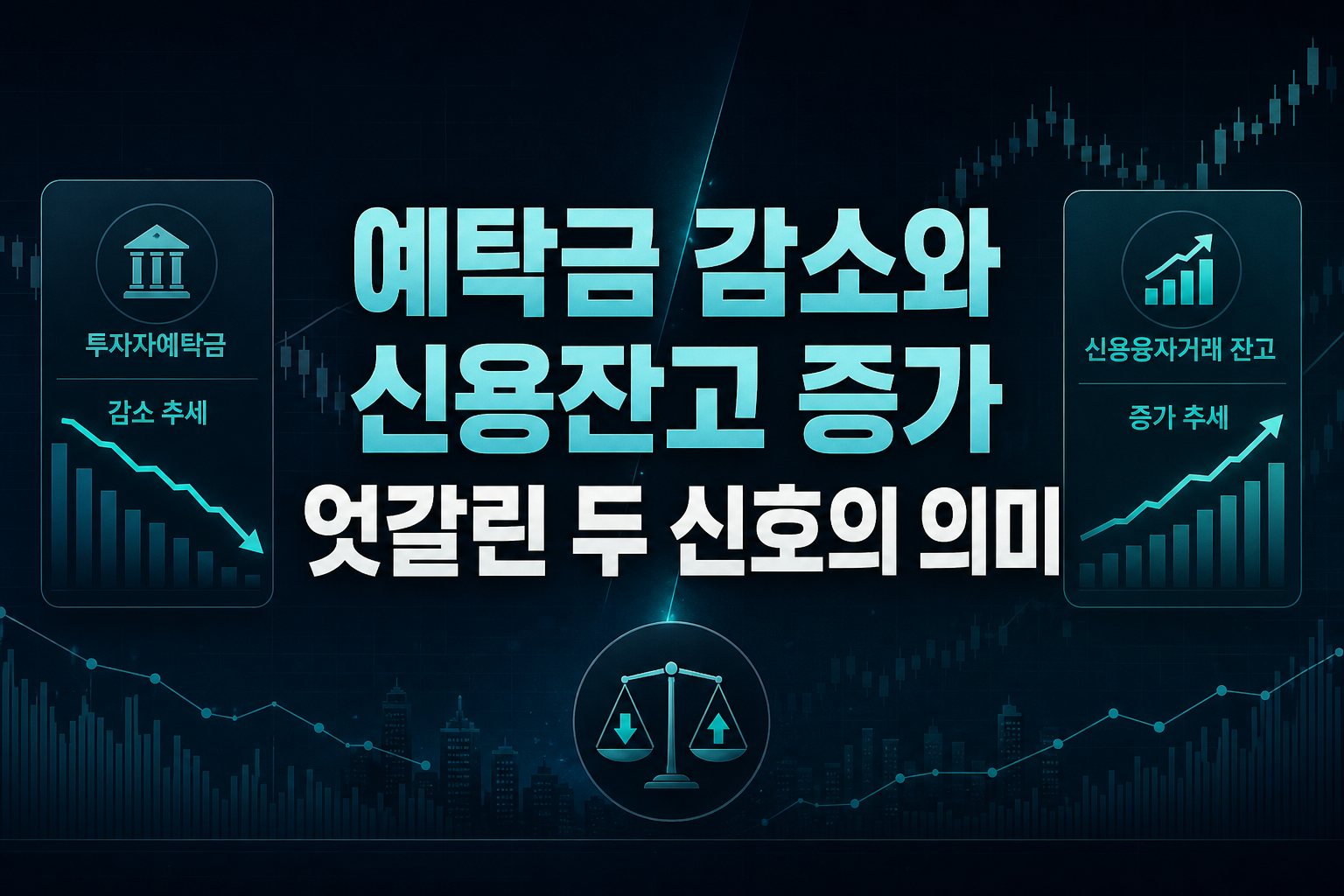 예탁금 감소와 신용잔고 증가, 엇갈린 두 신호의 의미
