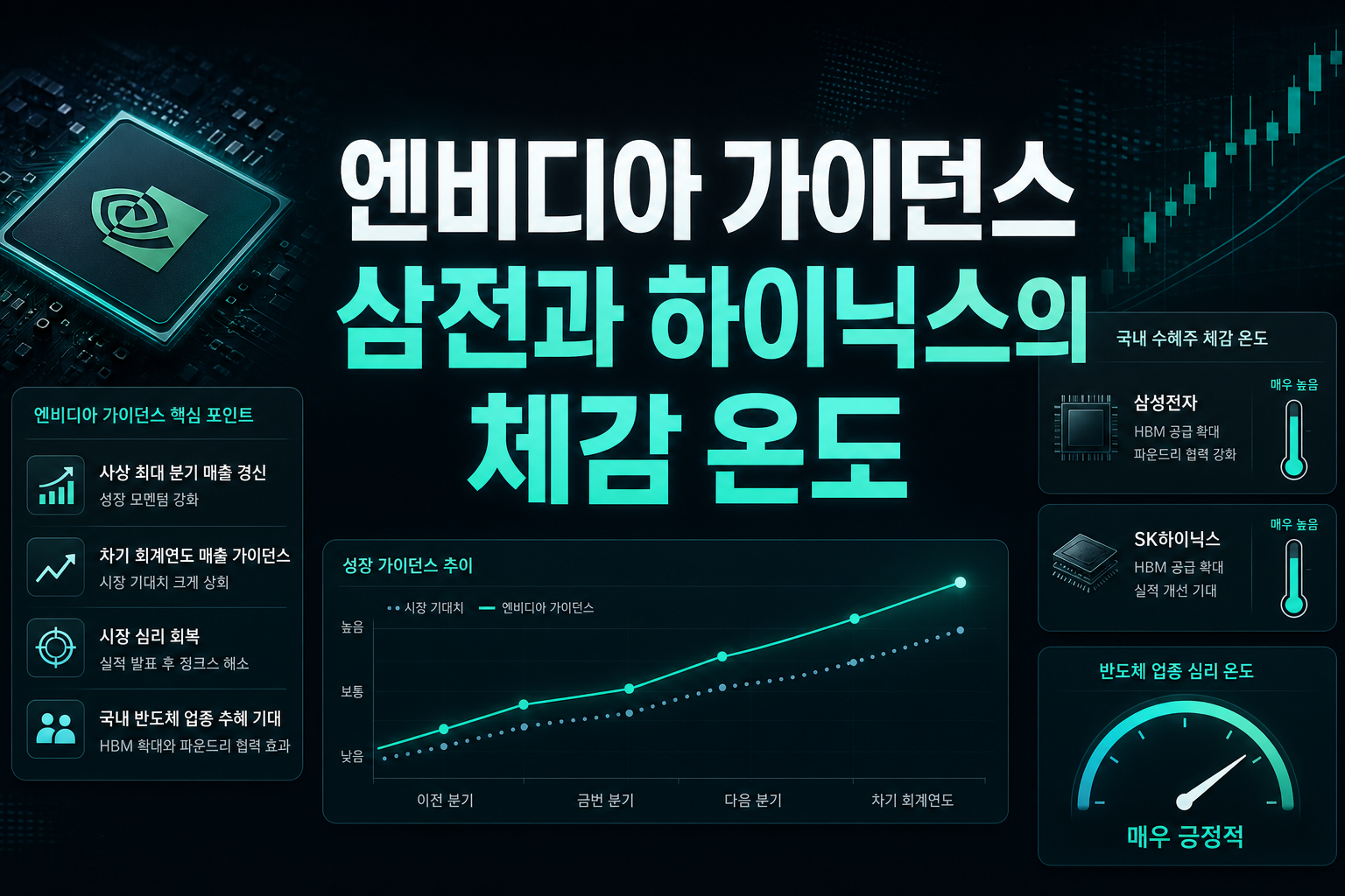 엔비디아 가이던스, 삼전과 하이닉스의 체감 온도