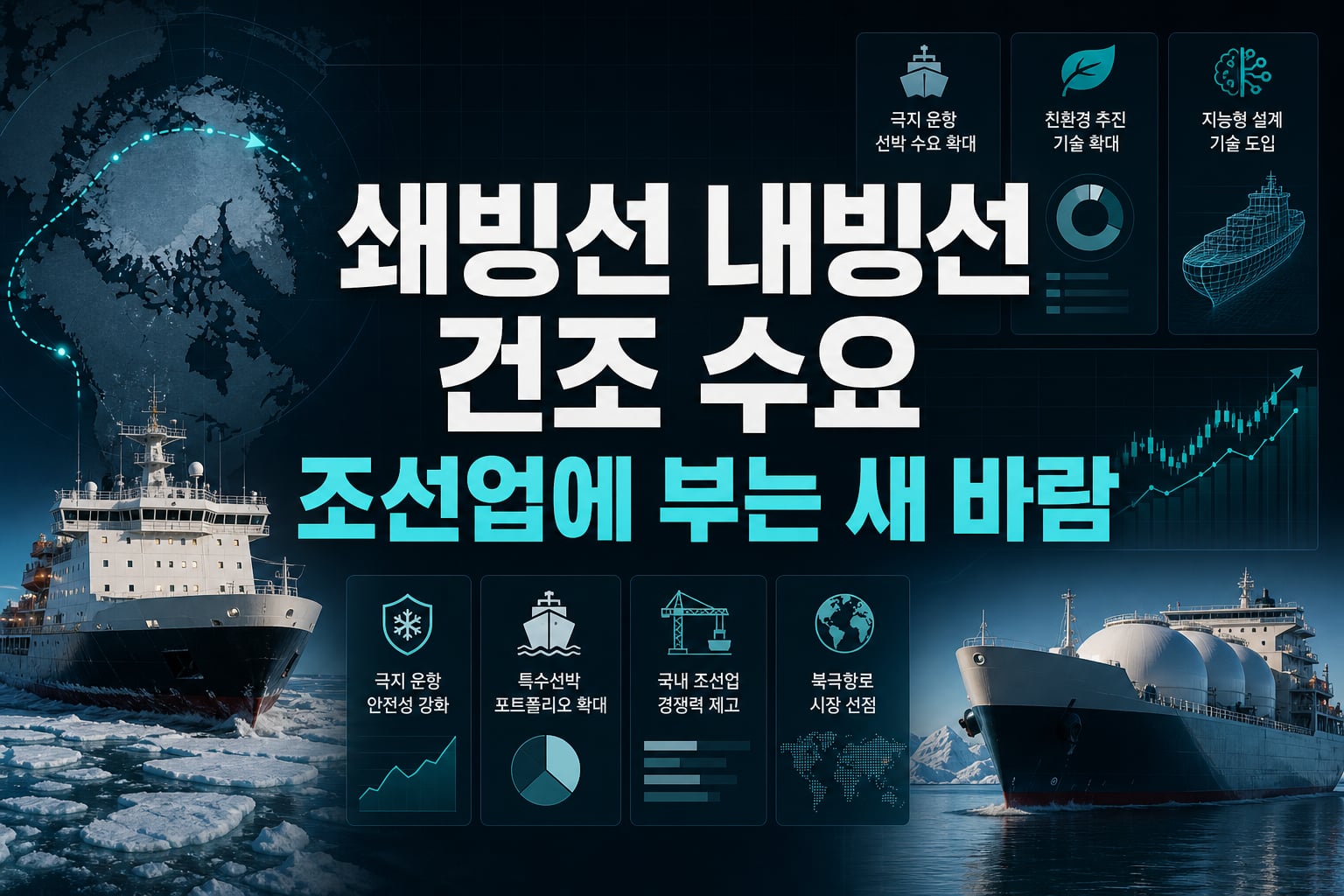 쇄빙선·내빙선 건조 수요, 조선업에 부는 새 바람