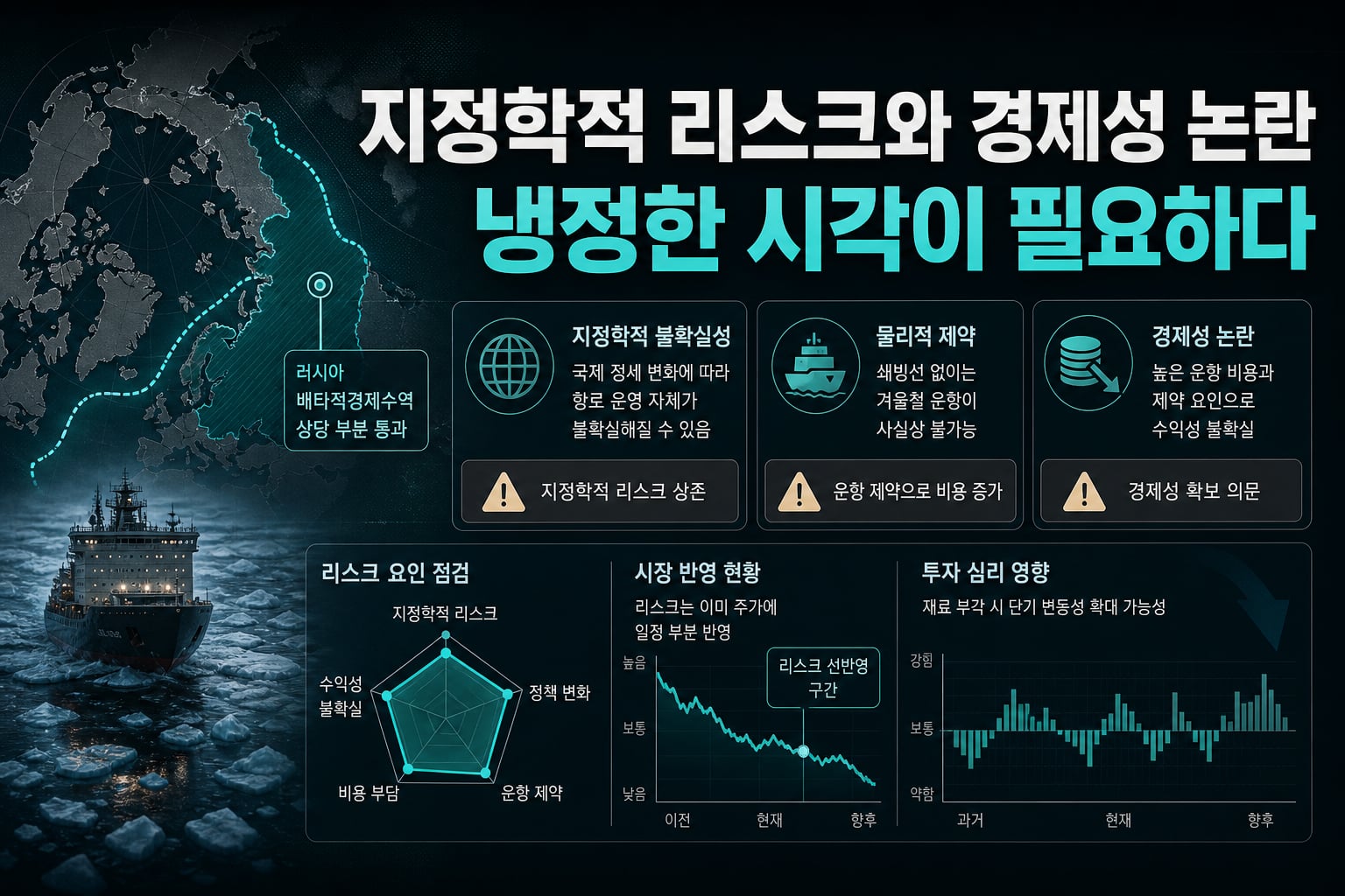 지정학적 리스크와 경제성 논란, 냉정한 시각이 필요하다