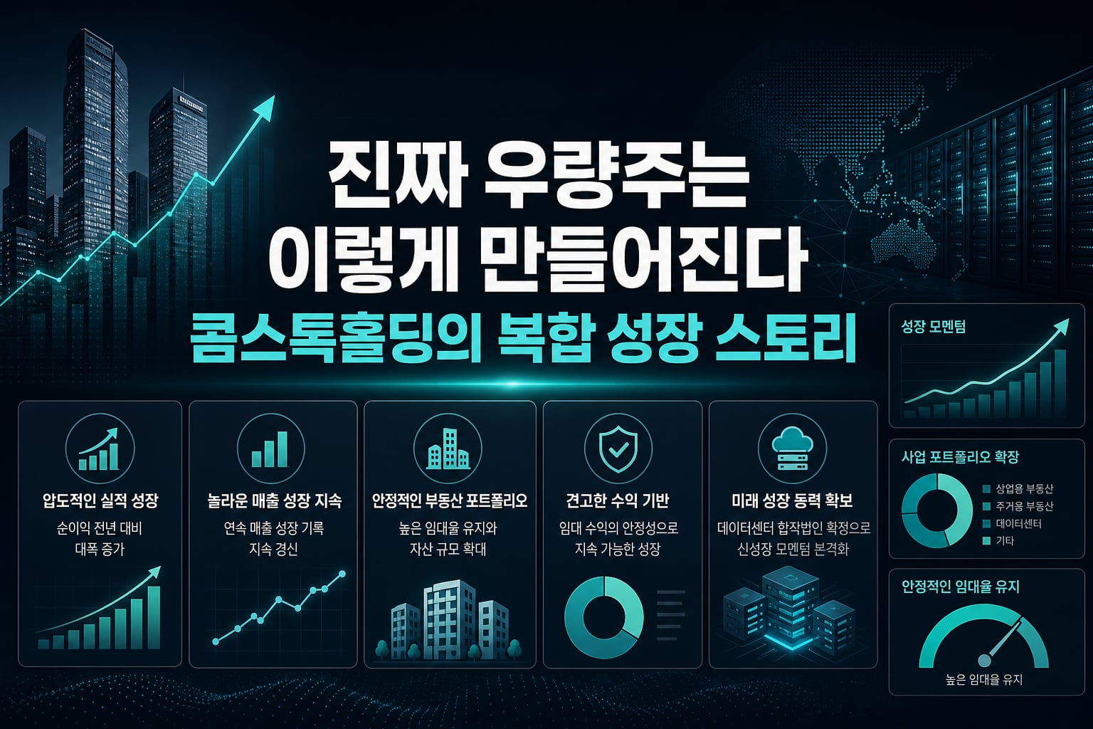 진짜 우량주는 이렇게 만들어진다 - 콤스톡홀딩의 복합 성장 스토리