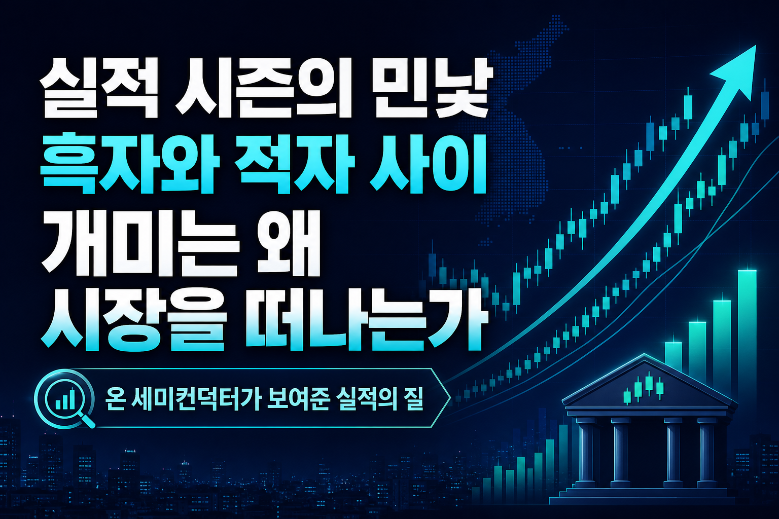 실적 시즌의 민낯: 흑자와 적자 사이, 개미는 왜 시장을 떠나는가