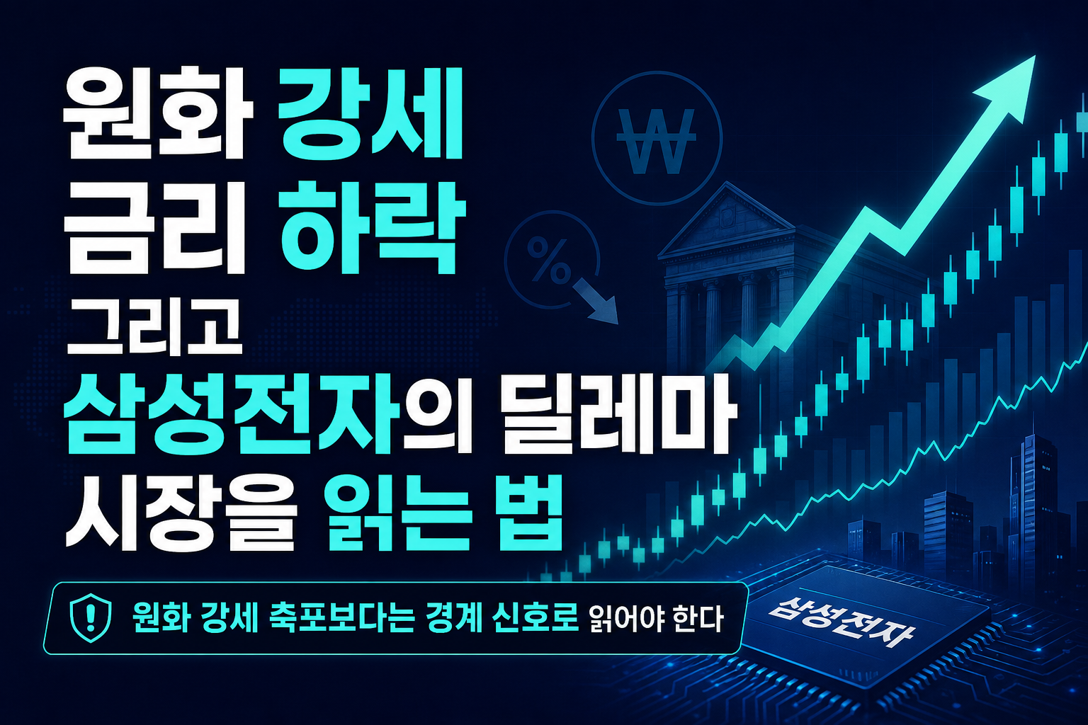 원화 강세, 금리 하락, 그리고 삼성전자의 딜레마 - 8월 24일 시장을 읽는 법