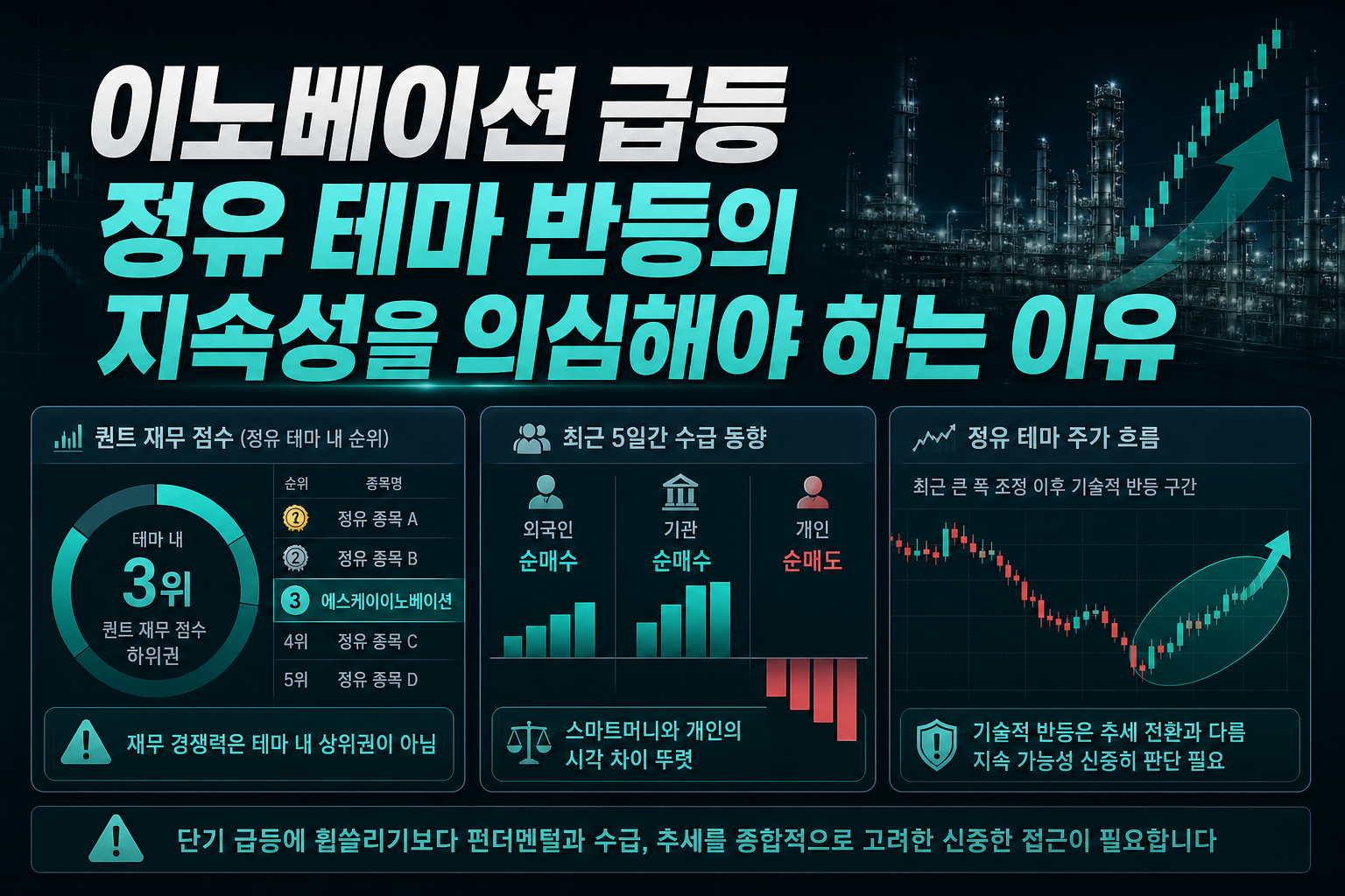 SK이노베이션 급등, 정유 테마 반등의 지속성을 의심해야 하는 이유