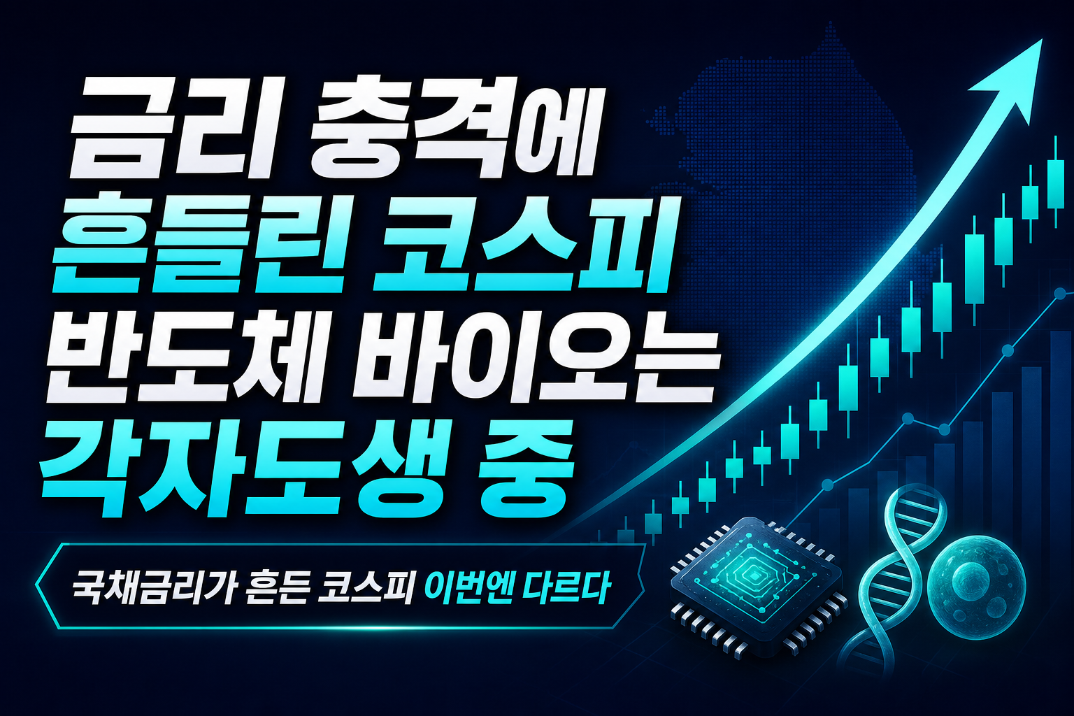 美 금리發 충격에 흔들린 코스피, 반도체·바이오는 각자도생 중
