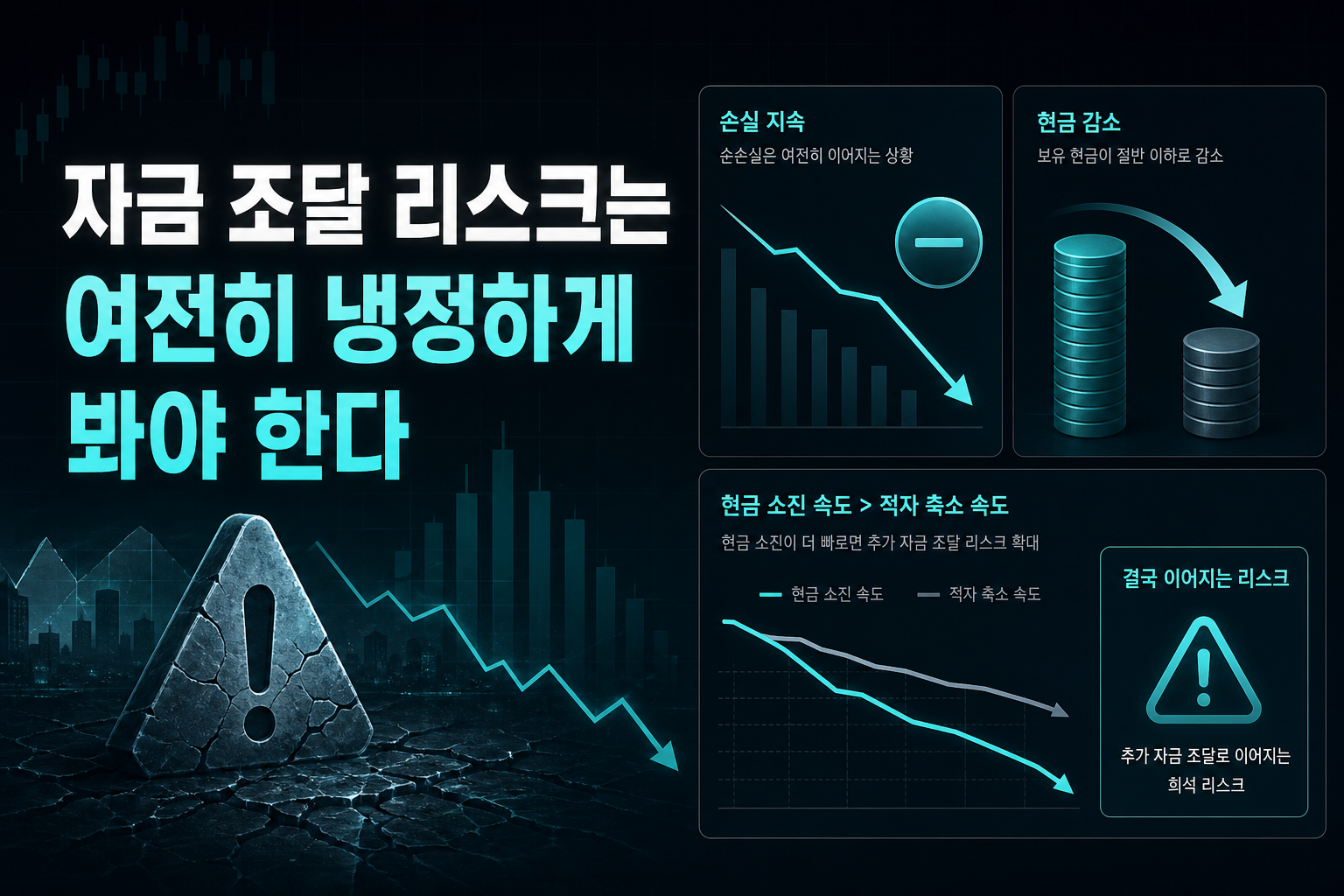 자금 조달 리스크는 여전히 냉정하게 봐야 한다