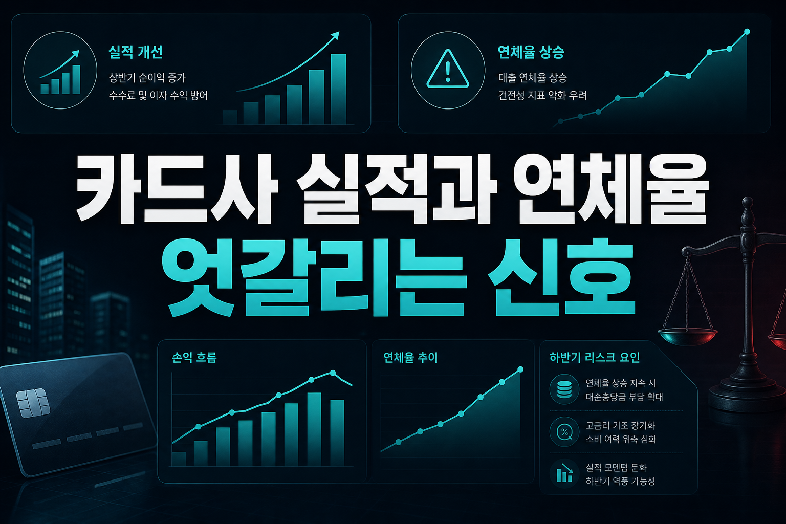 카드사 실적과 연체율, 엇갈리는 신호