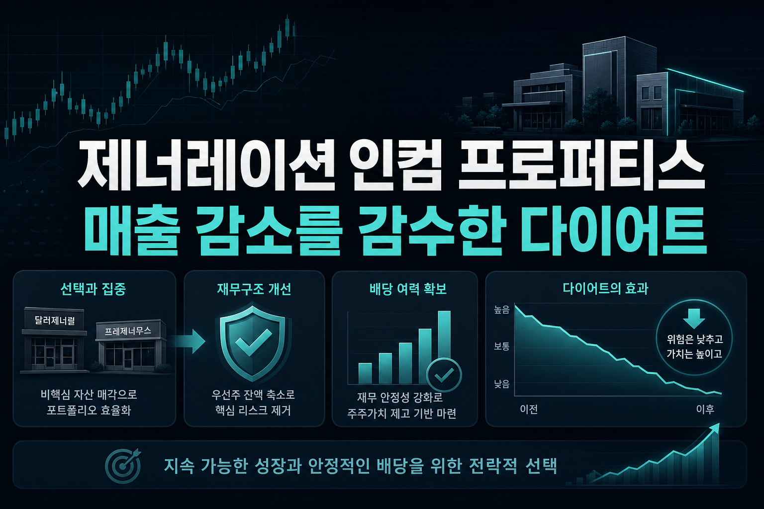 제너레이션 인컴 프로퍼티스, 매출 감소를 감수한 다이어트