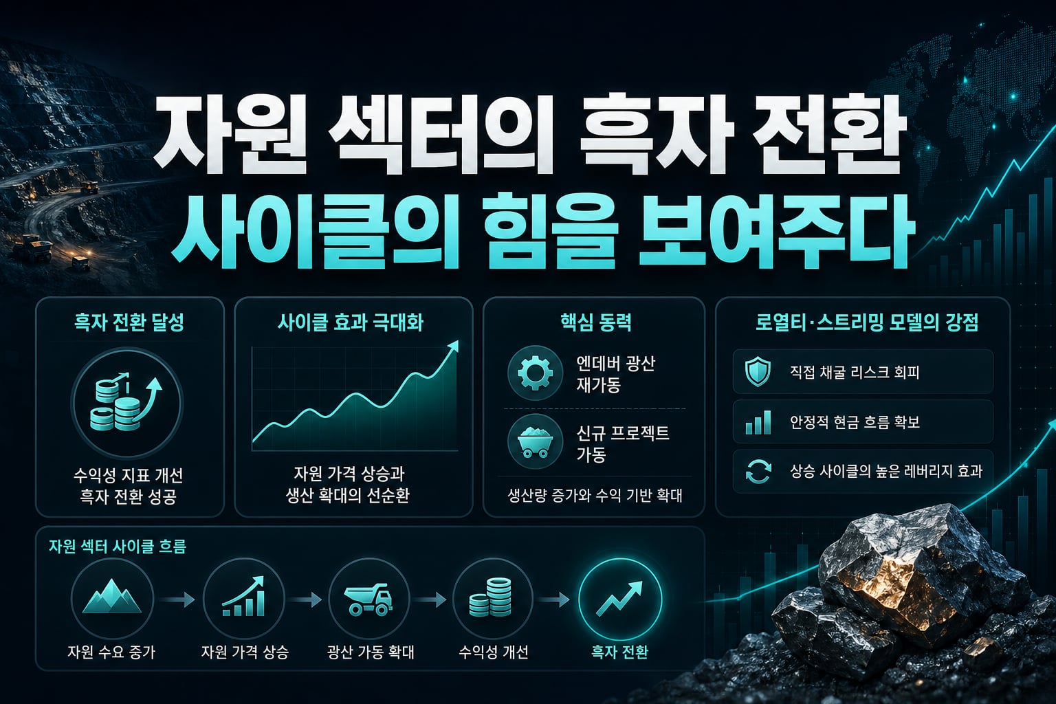 자원 섹터의 흑자 전환, 사이클의 힘을 보여주다