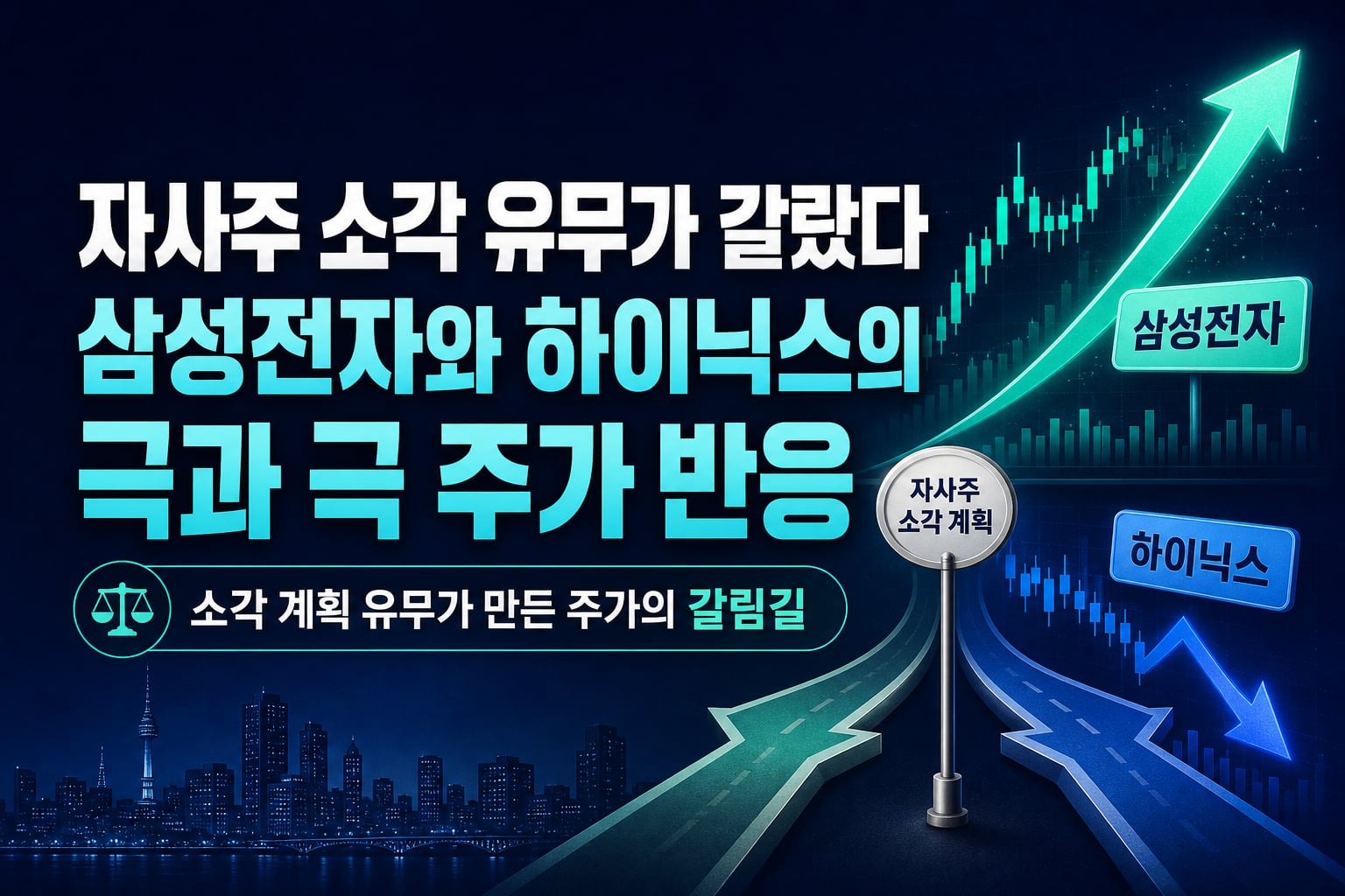 자사주 소각 유무가 갈랐다, 삼성전자와 SK하이닉스의 극과 극 주가 반응