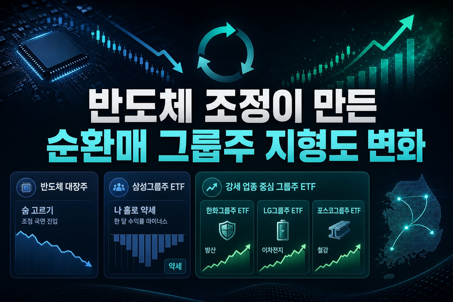 반도체 조정이 만든 순환매, 그룹주 ETF 지형도 변화