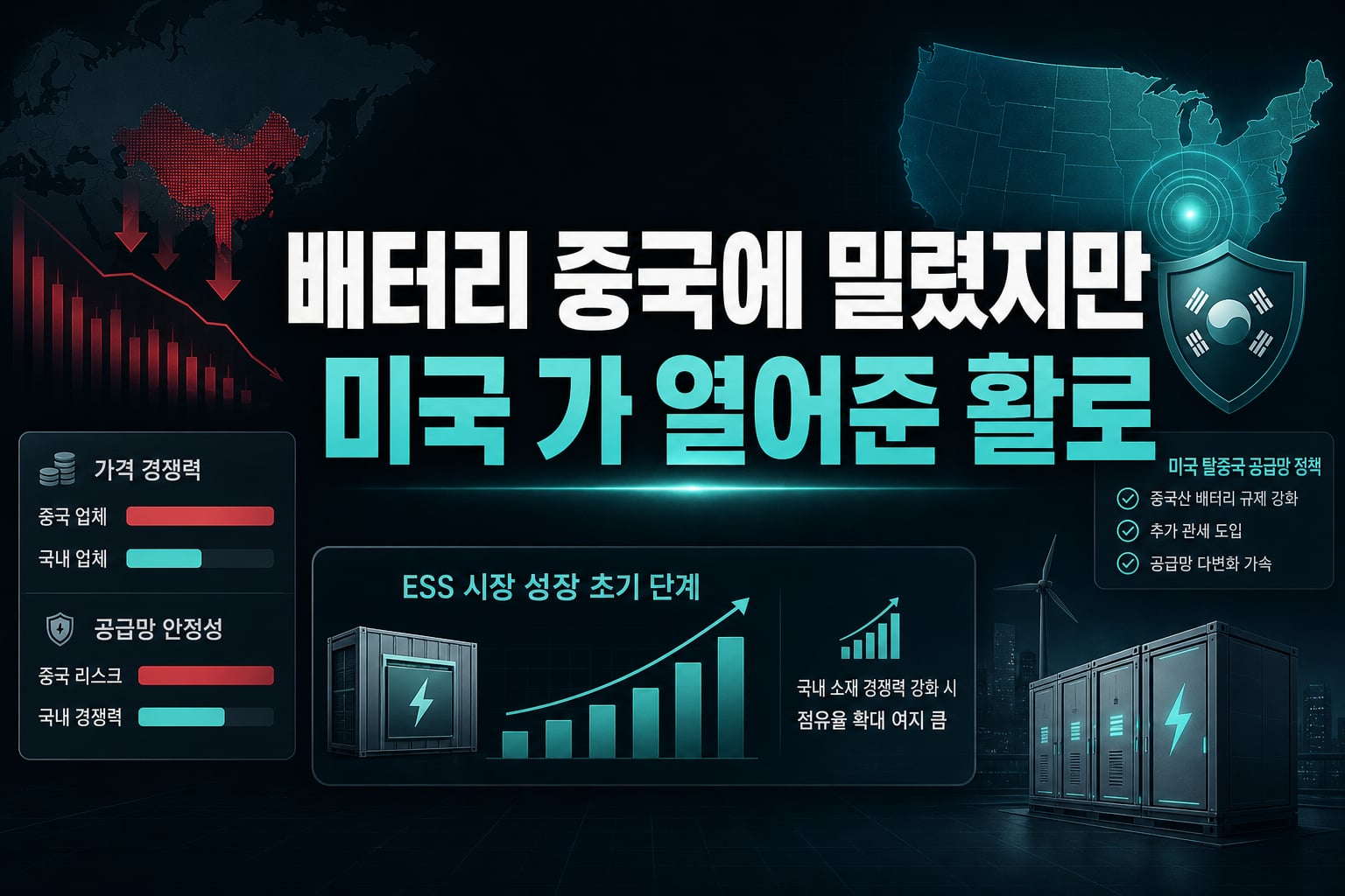 K배터리, 중국에 밀렸지만 미국 ESS가 열어준 활로