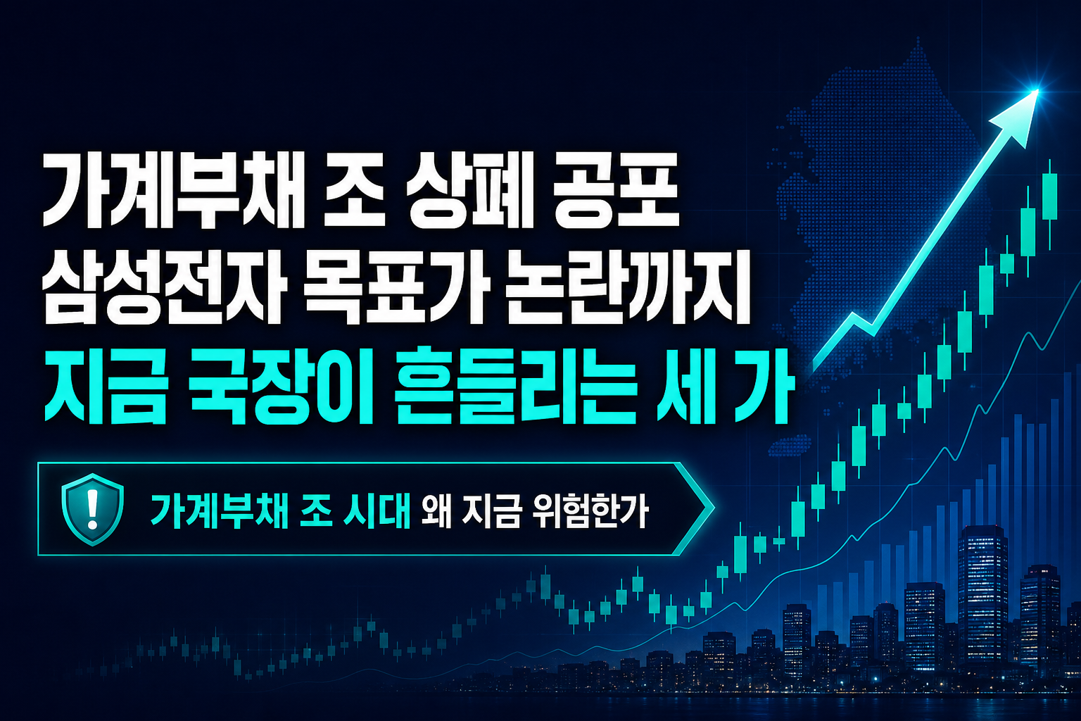 가계부채 2000조, 상폐 공포, 삼성전자 목표가 논란까지…지금 국장이 흔들리는 세 가지 이유