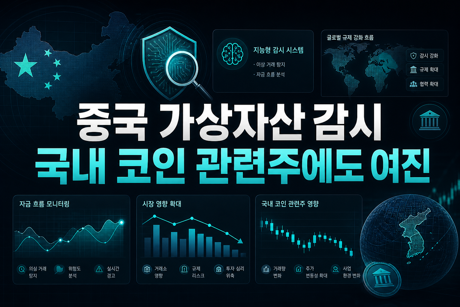 중국發 가상자산 감시 AI, 국내 코인 관련주에도 여진