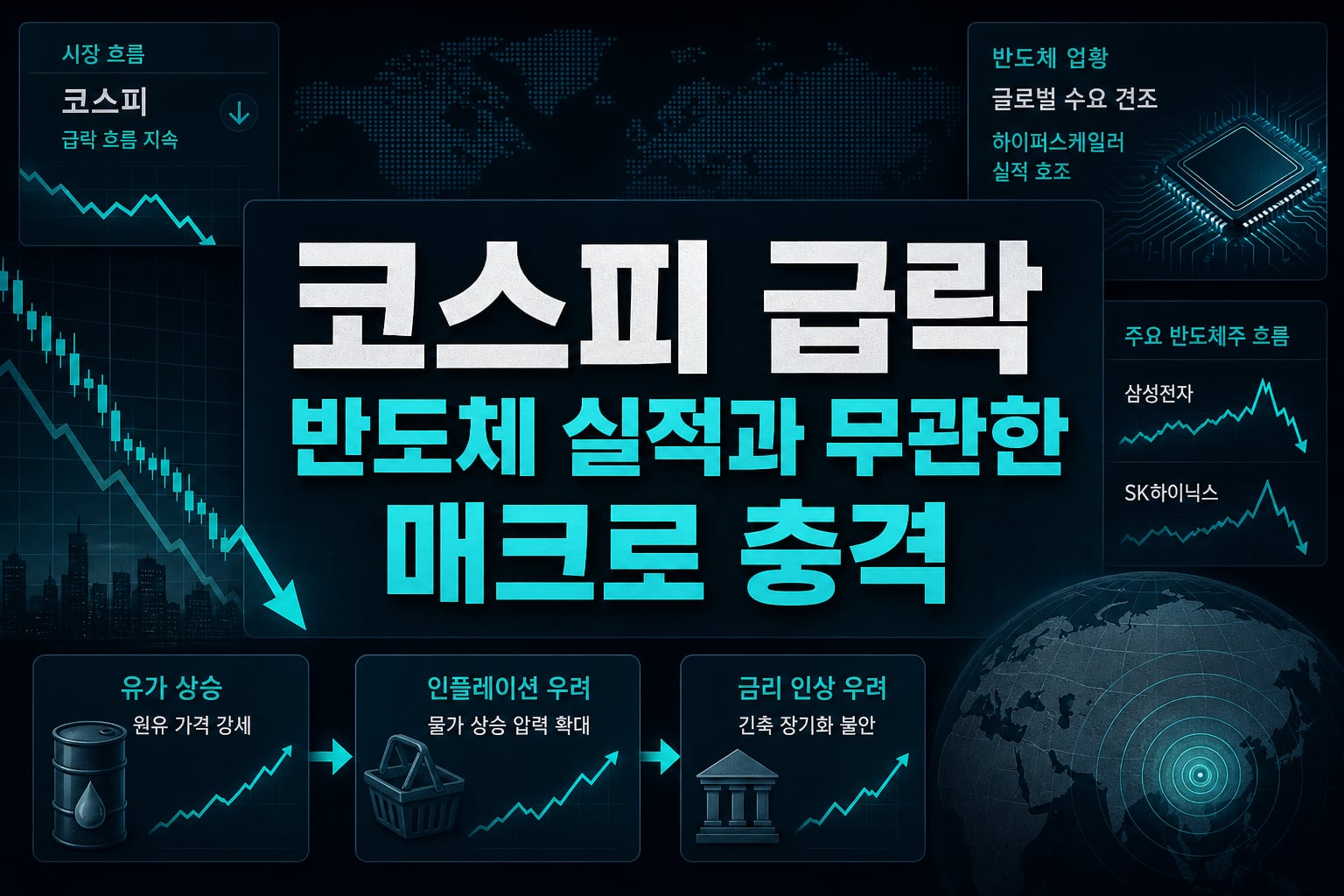 코스피 급락, 반도체 실적과 무관한 매크로 충격